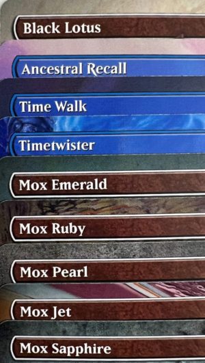 Power 9 Ancestral Recall Timetwister Time Walk Mox Ruby Mox Sapphire Mox Emerald Mox Pearl Mox Jet Black Lotus Custom Art