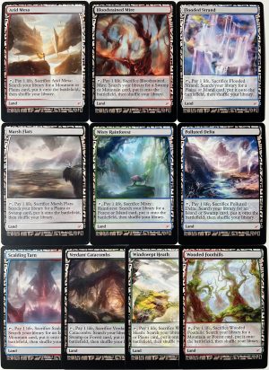 BFZ EXP Arid Mesa Bloodstained Mire Flooded Strand Marsh Flats Misty Rainforest Polluted Delta Scalding Tarn Verdant Catacombs Windswept Heath Wooded Foothills