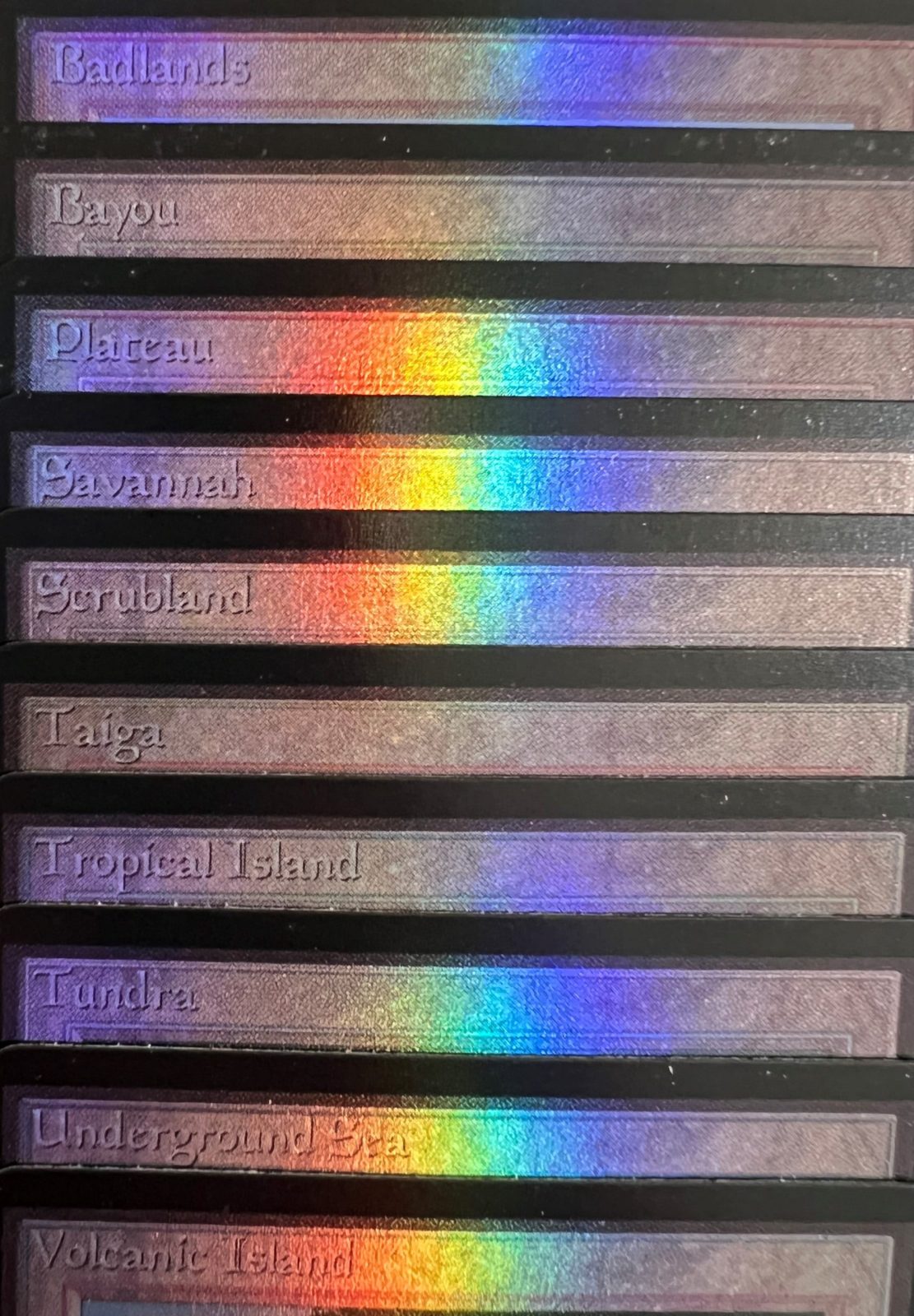 FOIL BETA Badlands Bayou Plateau Savannah Scrubland Taiga Tropical Island Tundra Underground Sea Volcanic Island