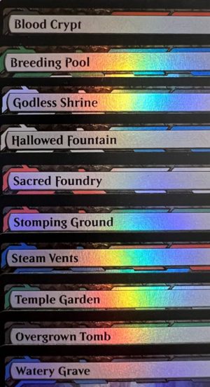 FOIL ZenR EXP Blood Crypt Breeding Pool Godless Shrine Hallowed Fountain Overgrown Tomb Sacred Foundry Steam Vents Stomping Ground Temple Garden Watery Grave