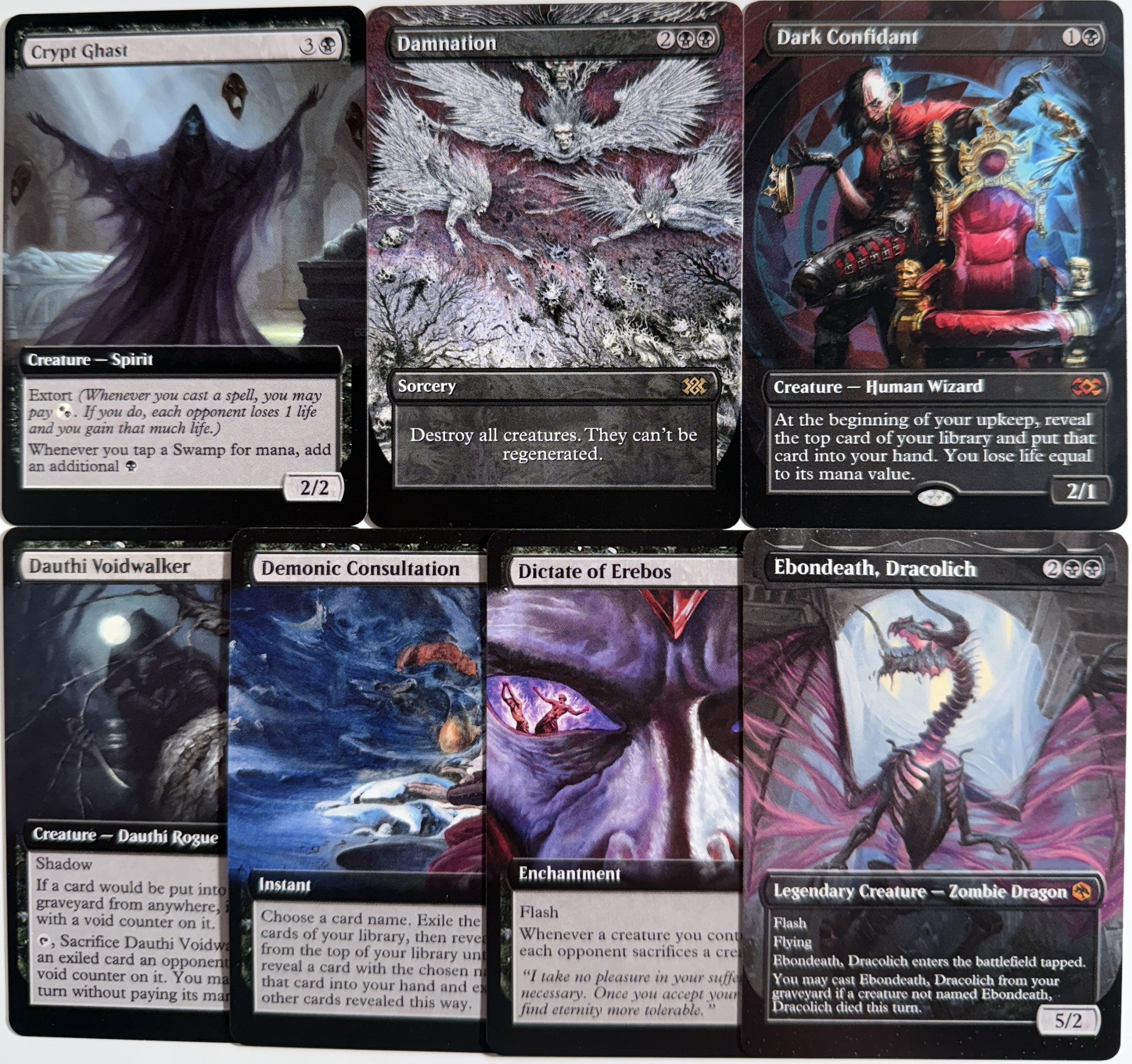 Crypt Ghast Damnation Dark Confidant Dauthi Voidwalker Demonic Consultation Dictate of Erebos Ebondeath, Dracolich