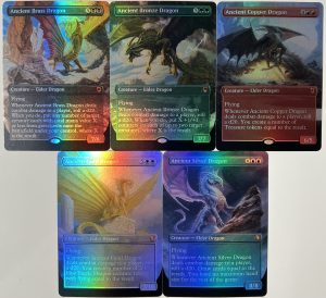 FOIL Ancient Gold Dragon Ancient Silver Dragon Ancient Copper Dragon Ancient Bronze Dragon Ancient Brass Dragon