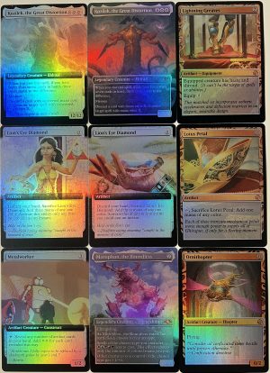FOIL Kozilek, the Great Distortion Lion's Eye Diamond Lightning Greaves Lotus Petal Metalworker Morophon, the Boundless Ornithopter