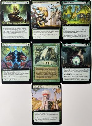 Green Sun’s Zenith Heroic Intervention Old Gnawbone Parallel Lives Sylvan Library The Great Henge Worldly Tutor