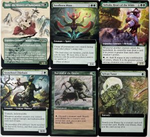 Reki, the History of Kamigawa Seedborn Muse Selvala, Heart of the Wilds Singing Tree Stonehoof Chieftain Survival of the Fittest Sylvan Tutor