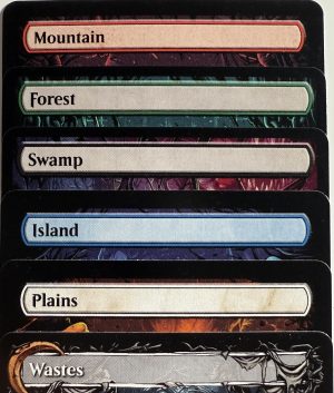 Custom Art HORROR Lands Island, Swamp, Mountain, Plains, Forest, Wastes