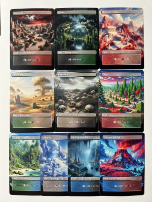 Custom Art Dual Lands : Badlands Bayou Plateau Savannah Scrubland Taiga Tropical Island Tundra Underground Sea Volcanic Island
