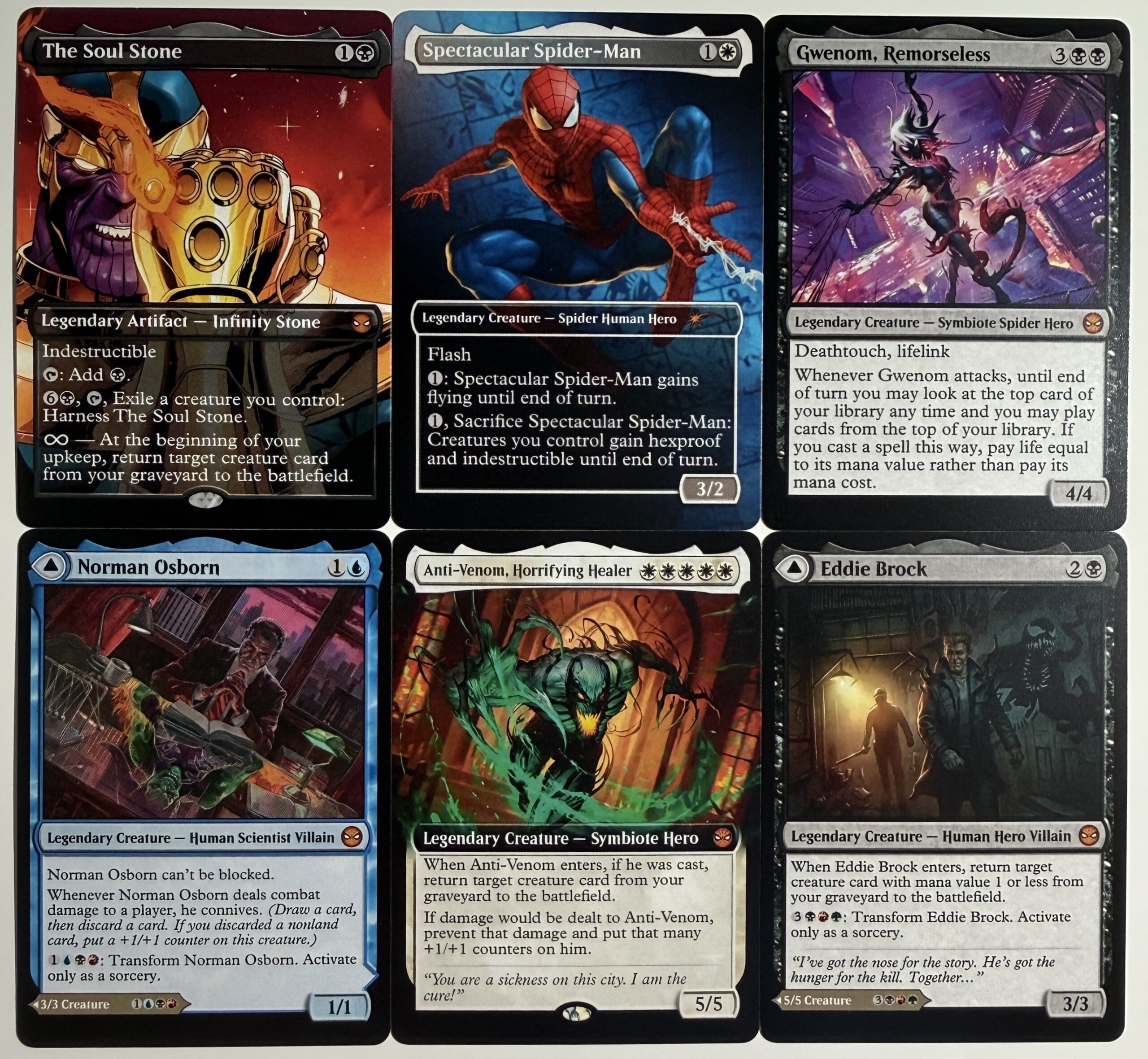 The Soul Stone Spectacular Spider-Man Gwenom, Remorseless Normal Osborn Anti-Venom, Horrifying Healer Eddie Brock