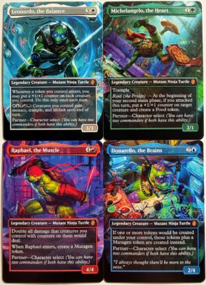 T.M.N.T. Leonardo, the Balance Michelangelo, the Heart Raphael, the Muscle Donatello, the Brains