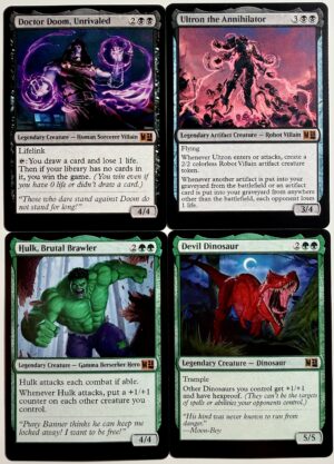 Doctor Doom, Unrivaled Ultron the Annihilator Hulk, Brutal Brawler Devil Dinosaur