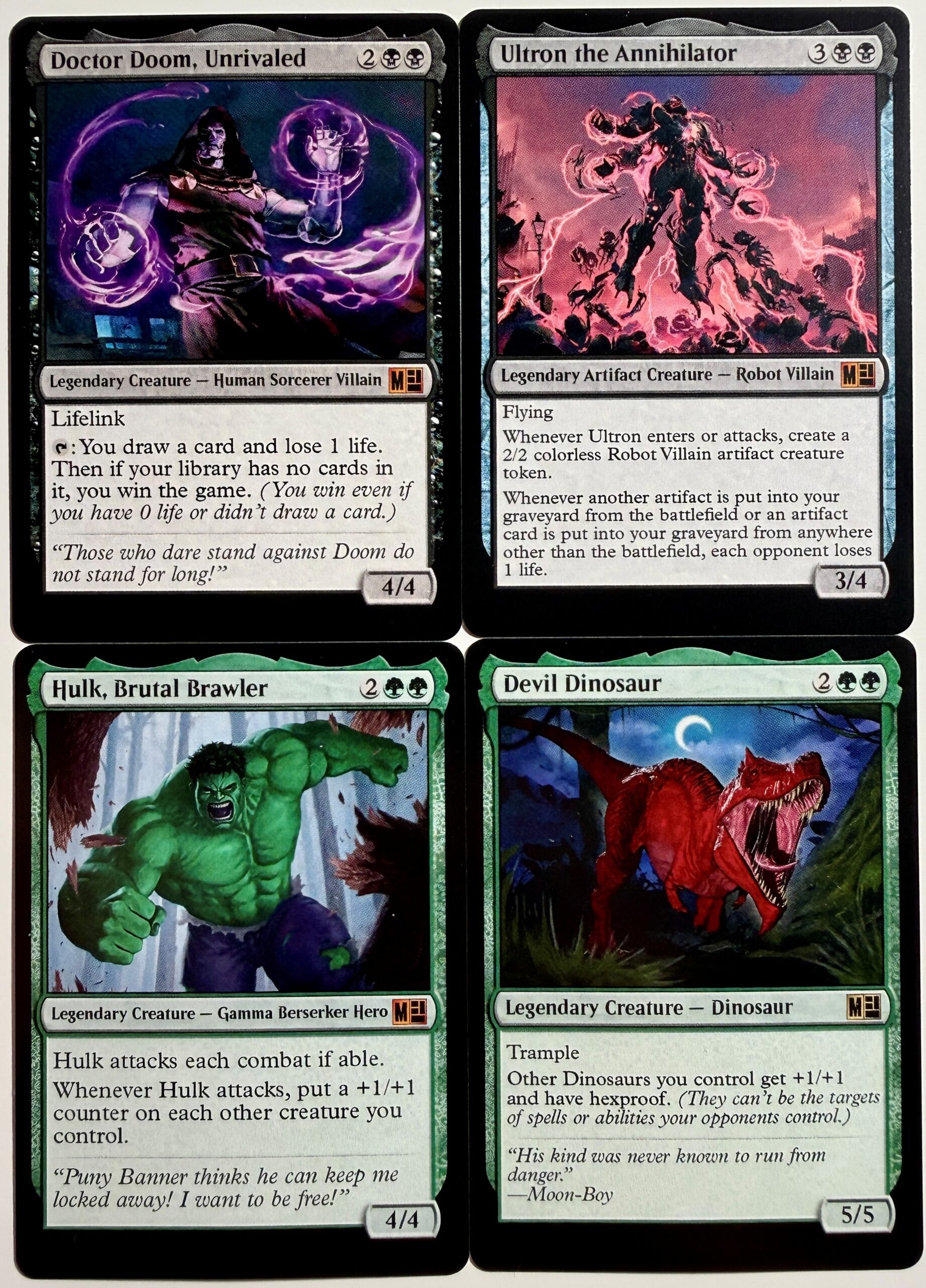 Doctor Doom, Unrivaled Ultron the Annihilator Hulk, Brutal Brawler Devil Dinosaur